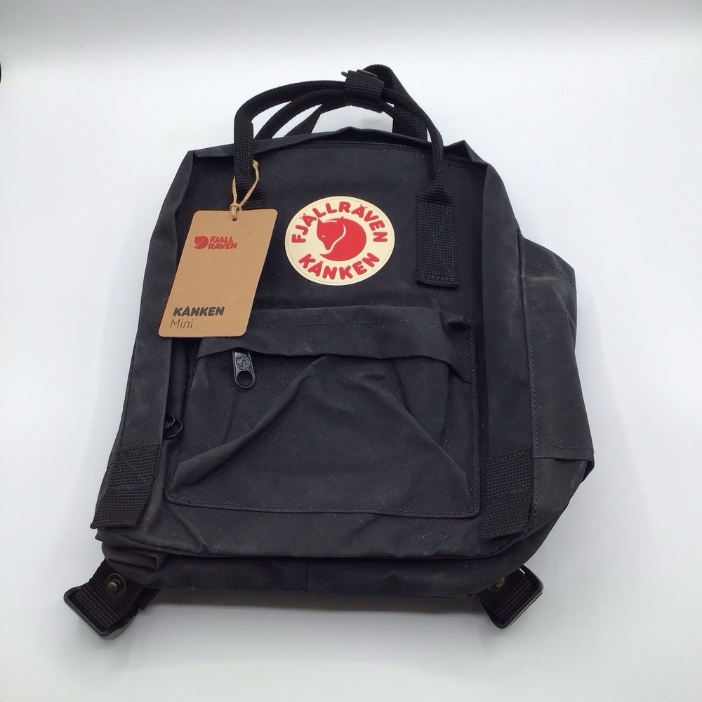Fjallraven Kanken Mini Backpack Black Classic Daypack NWT F23561 550 Black